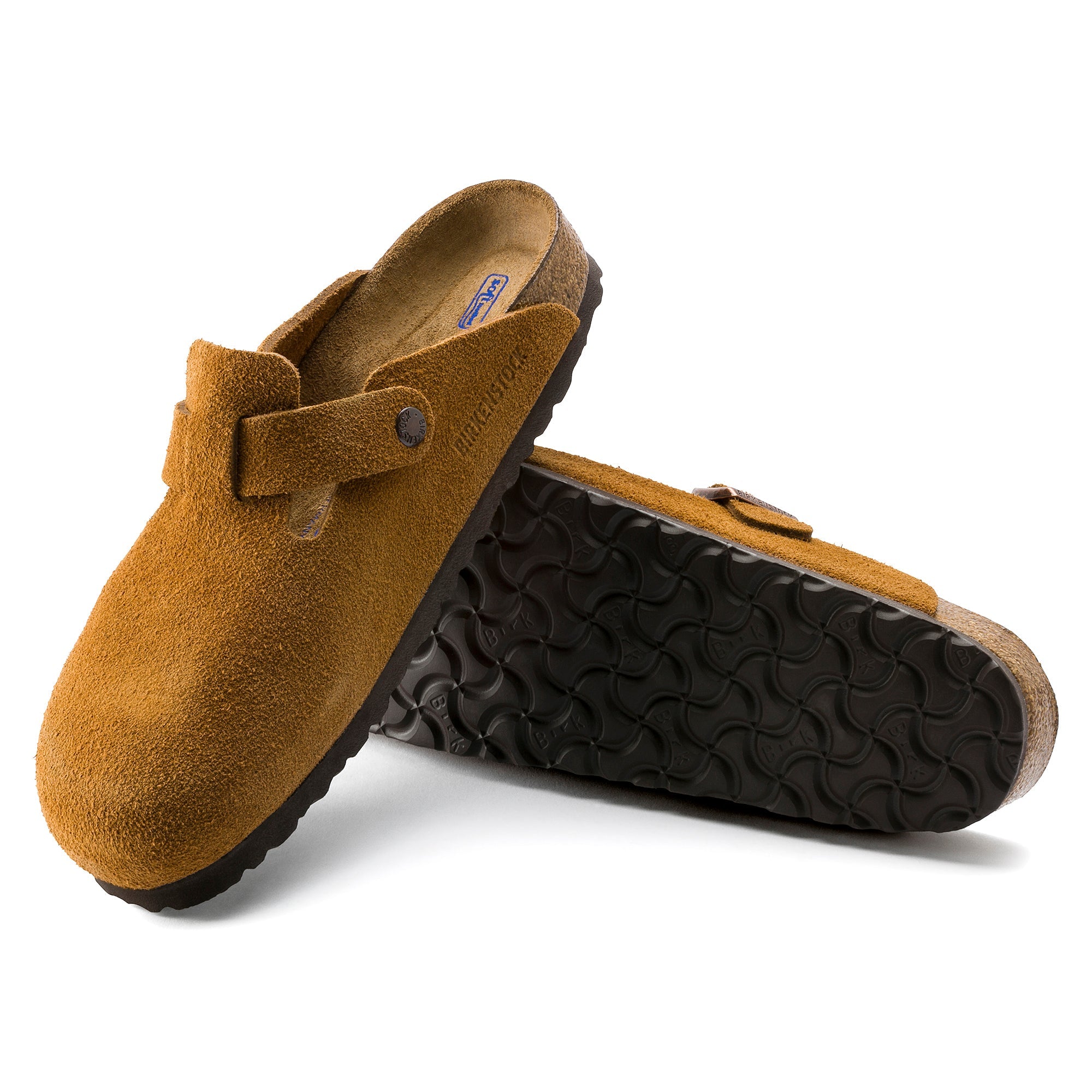 Birkenstock Boston Soft Footbed Suede Leather Clog in Mink