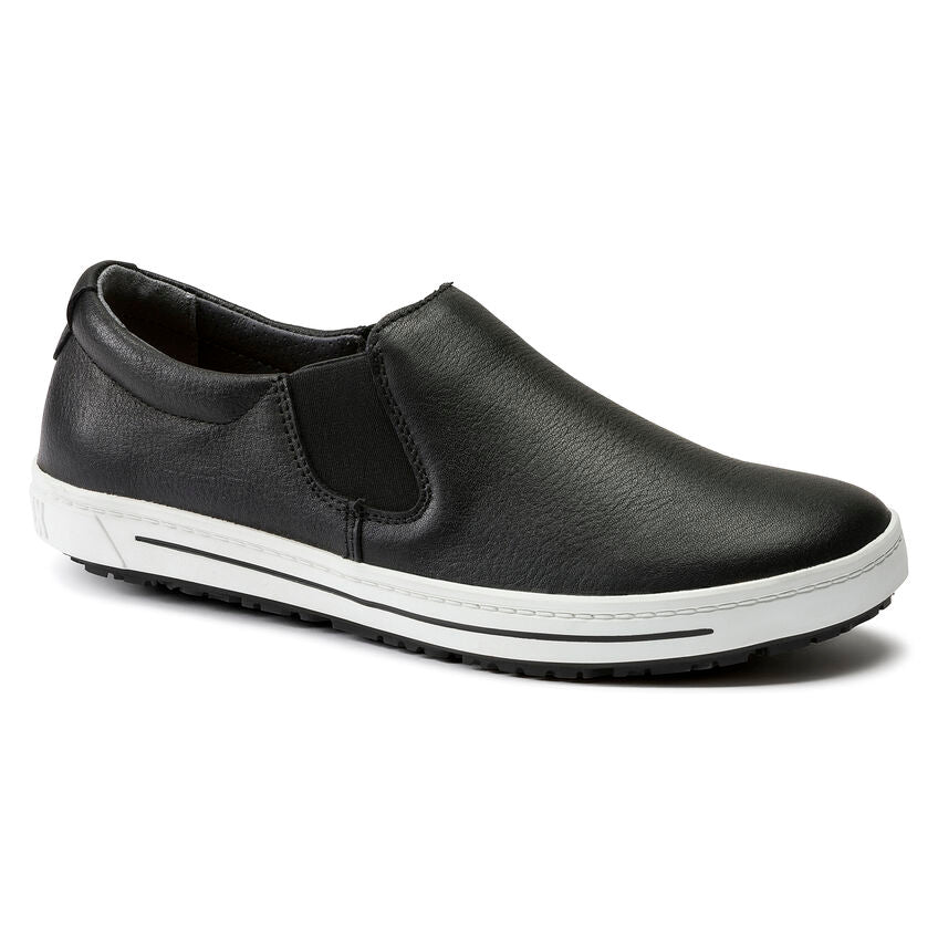Birkenstock QO 400 Leather Slip On Shoe in Black