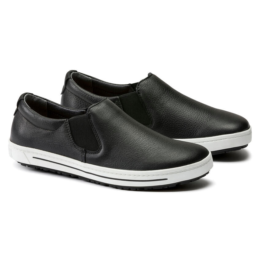 Birkenstock QO 400 Leather Slip On Shoe in Black