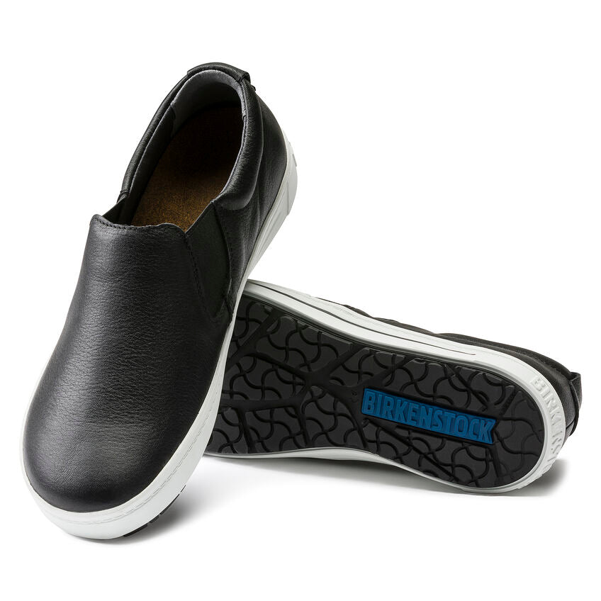 Birkenstock QO 400 Leather Slip On Shoe in Black