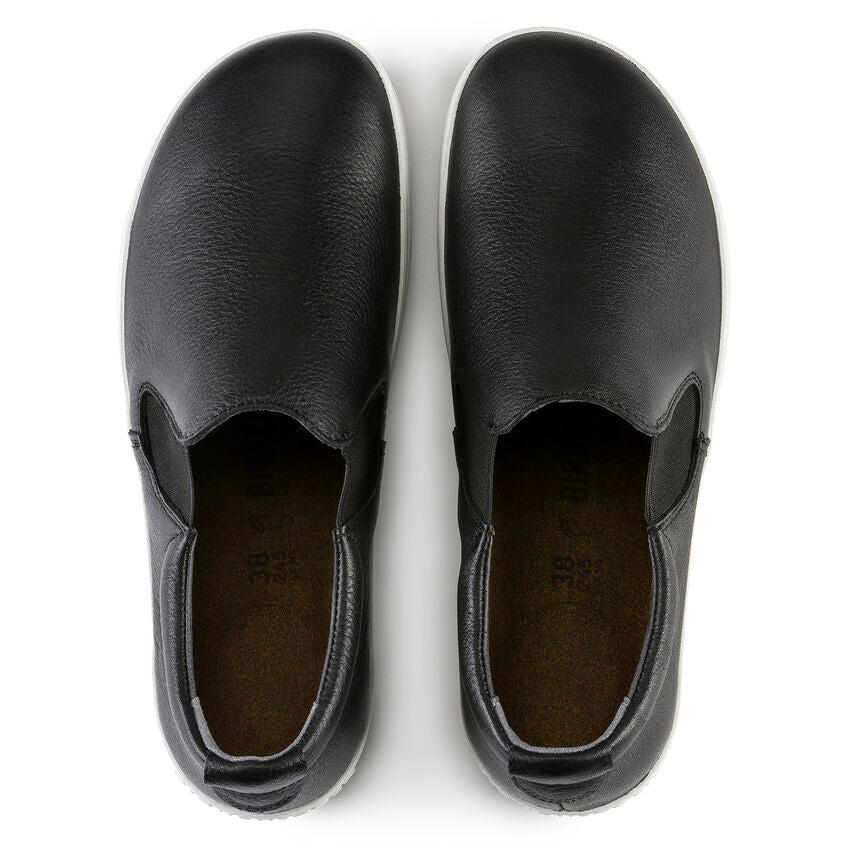 Birkenstock QO 400 Leather Slip On Shoe in Black