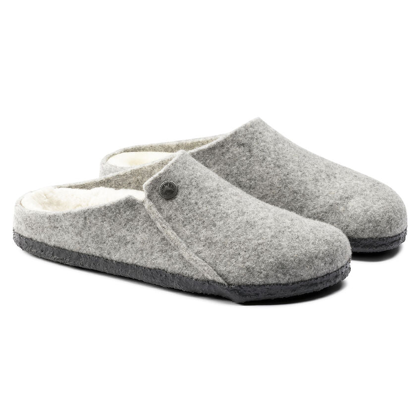 Birkenstock Zermatt Wool Felt Slipper in Light Gray