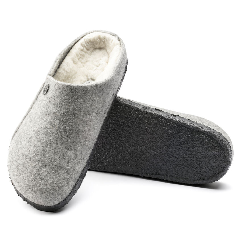 Birkenstock Zermatt Wool Felt Slipper in Light Gray