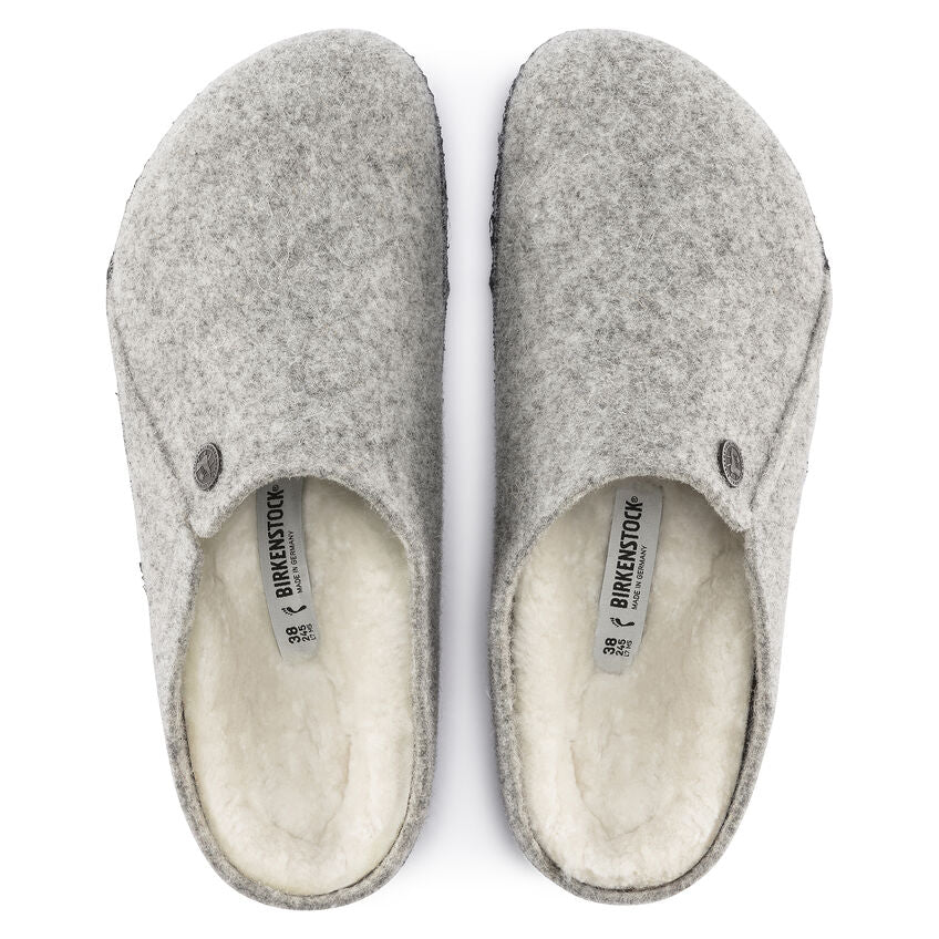 Birkenstock Zermatt Wool Felt Slipper in Light Gray