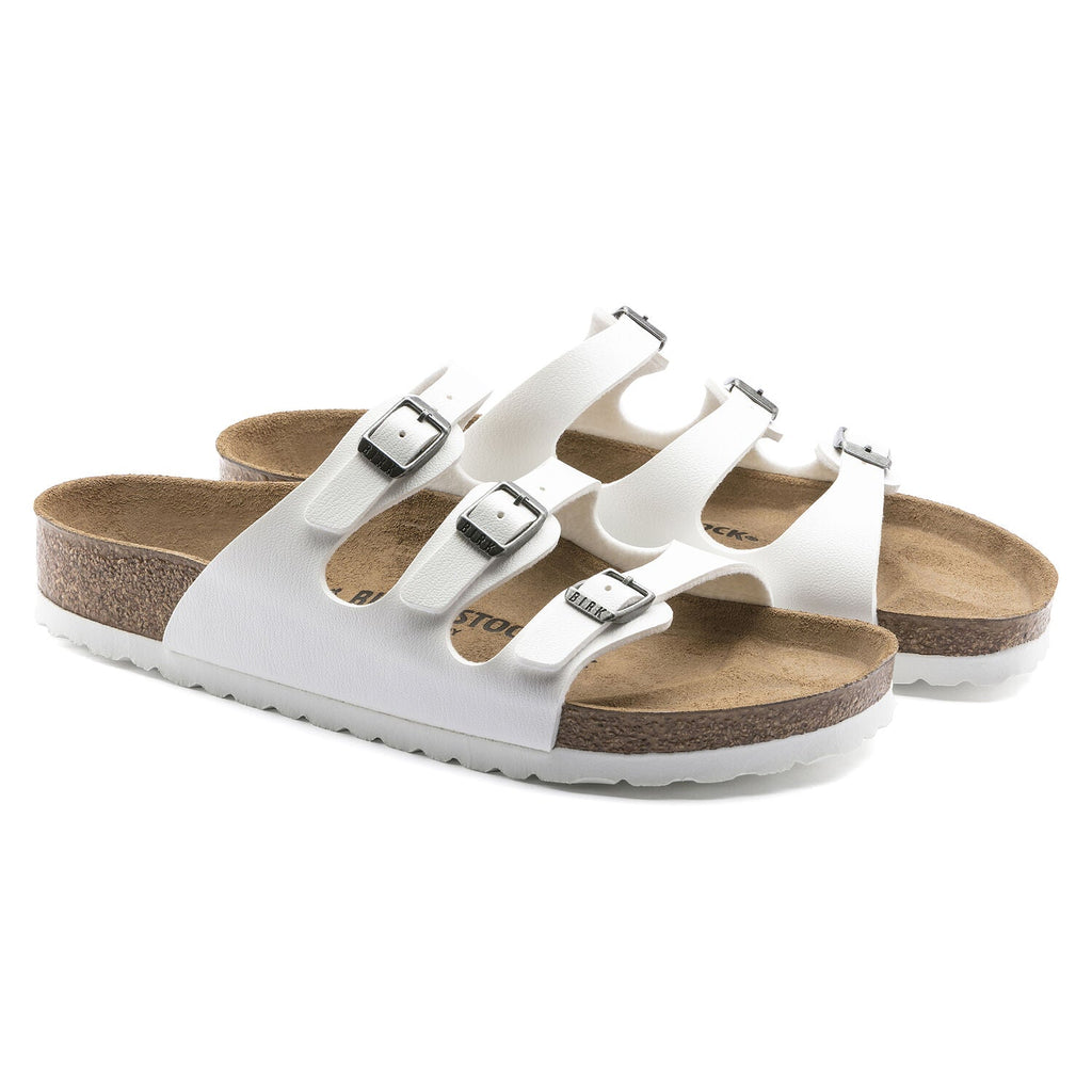 Birkenstock Women's Florida Birko-Flor Classic Footbed Sandal in White