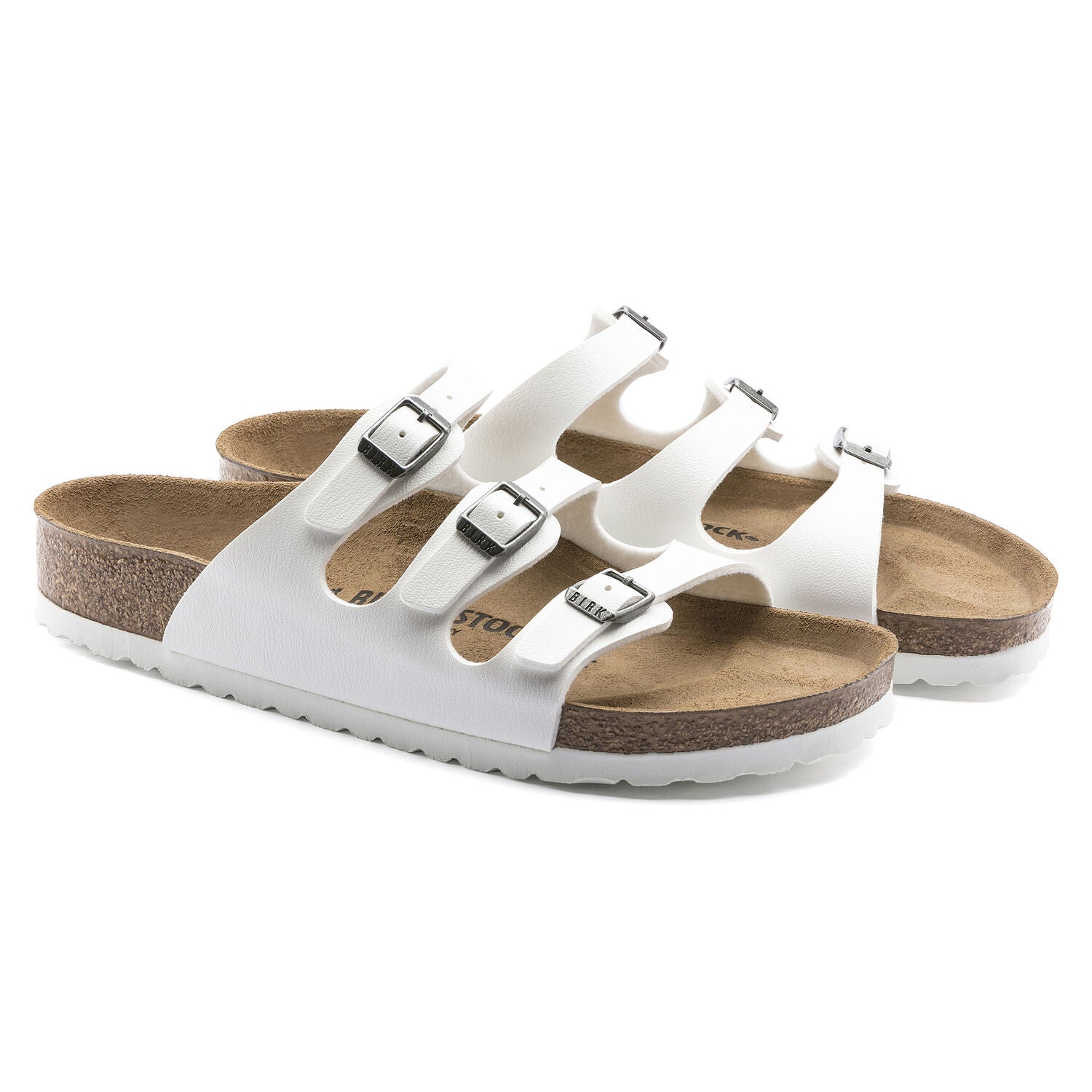 Birkenstock Women's Florida Birko-Flor Classic Footbed Sandal in White