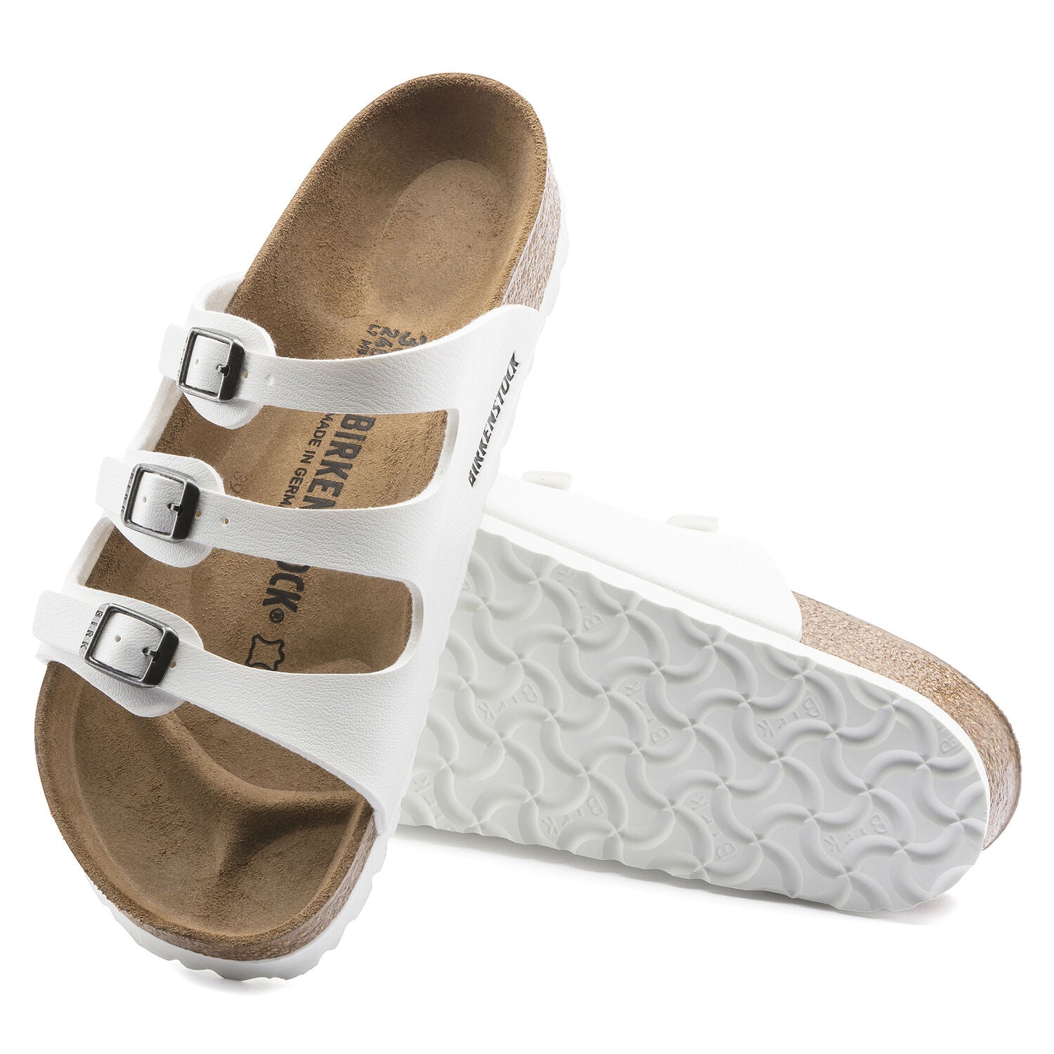 Birkenstock Women's Florida Birko-Flor Classic Footbed Sandal in White