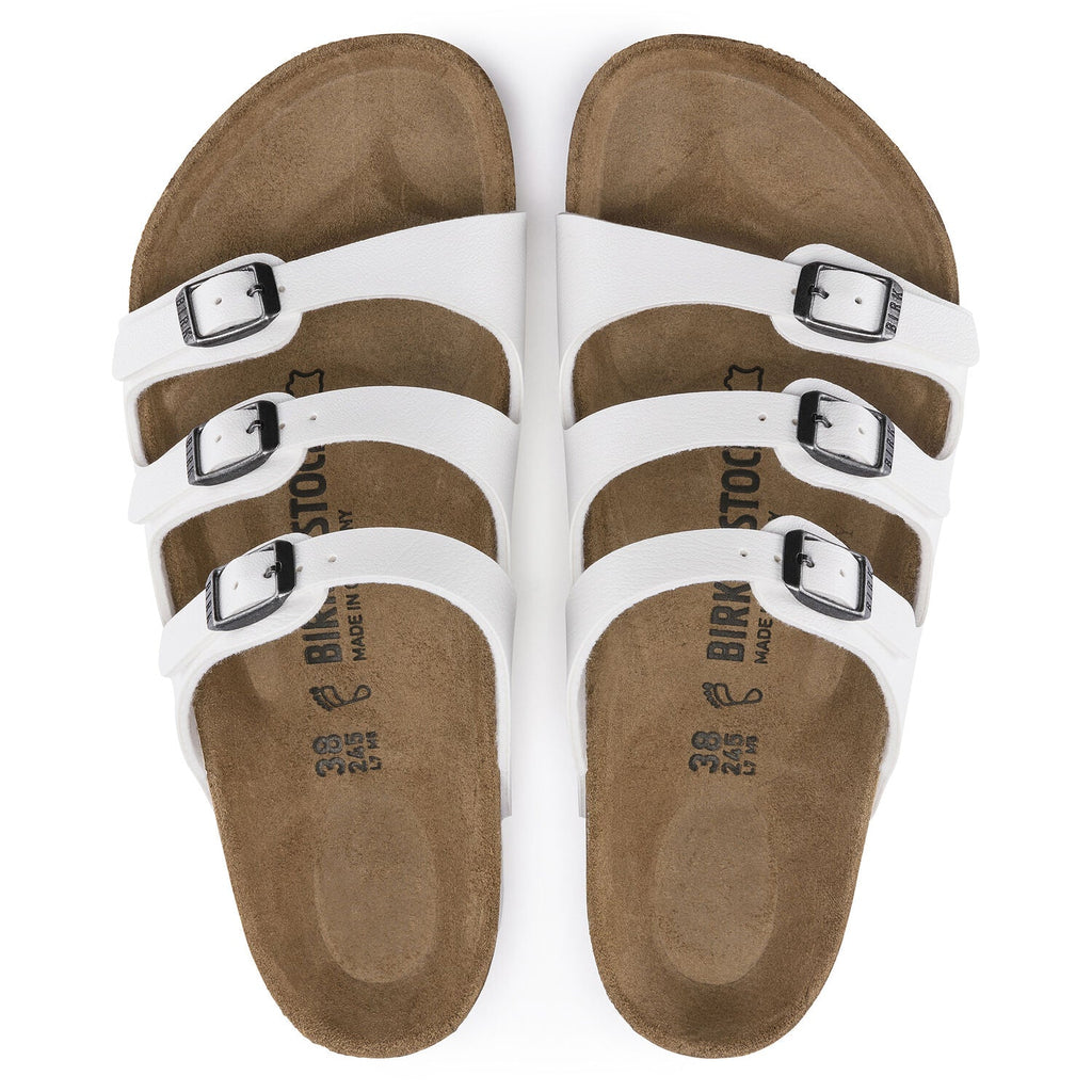 Birkenstock Women's Florida Birko-Flor Classic Footbed Sandal in White