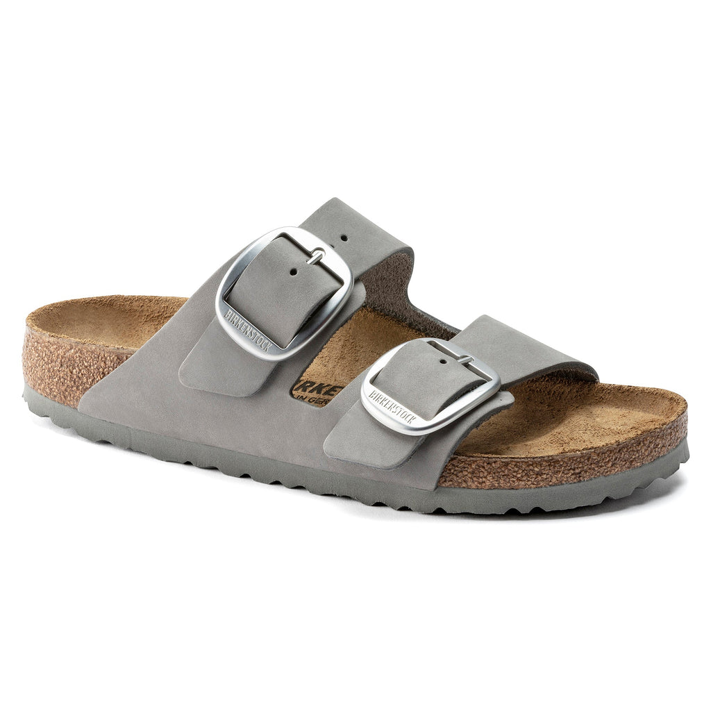 Birkenstock Arizona Big Buckle Nubuck Leather in Dove Gray