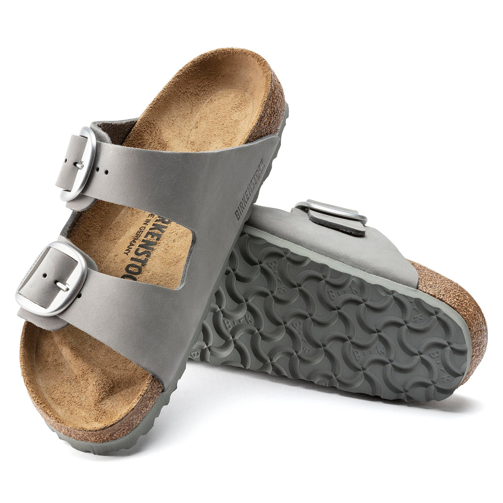 Birkenstock Arizona Big Buckle Nubuck Leather in Dove Gray