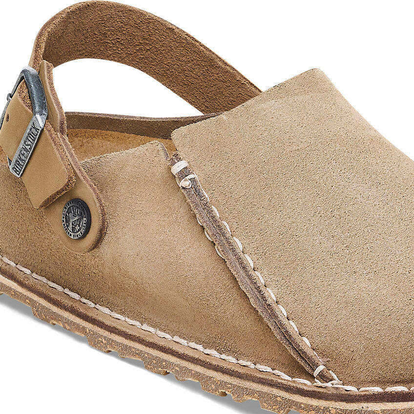 Birkenstock Men's Lutry Premium Suede Leather in Gray Taupe