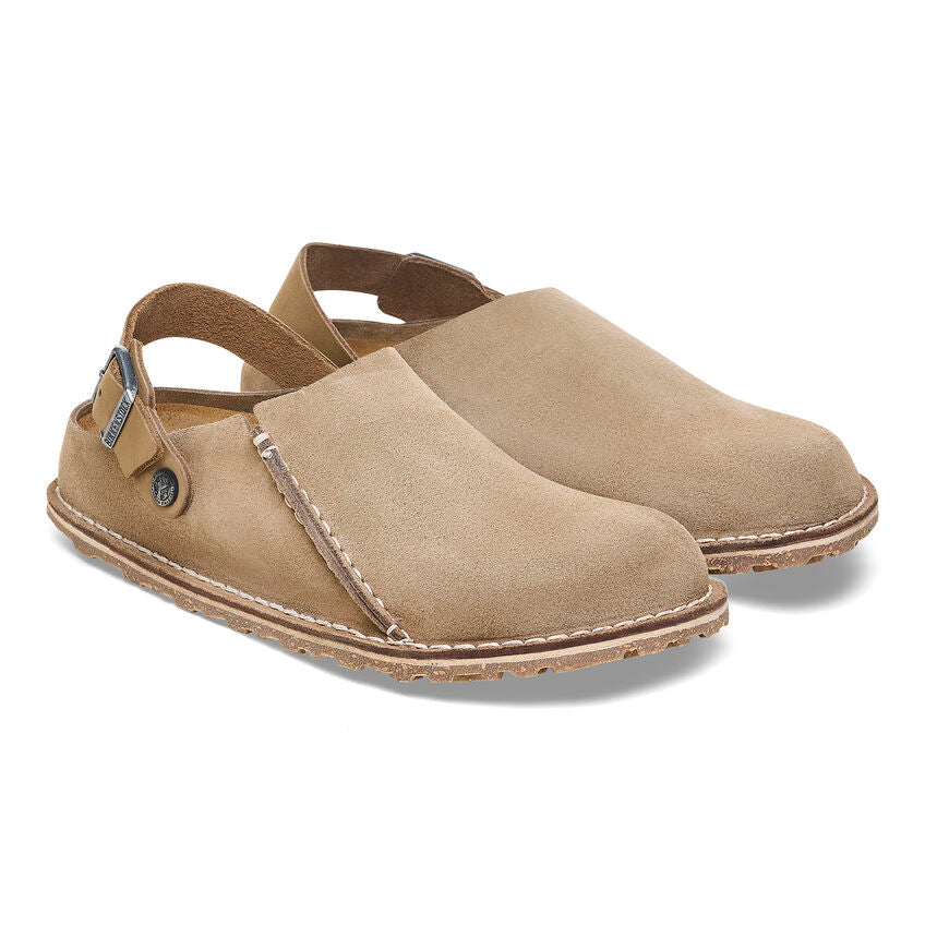 Birkenstock Men's Lutry Premium Suede Leather in Gray Taupe