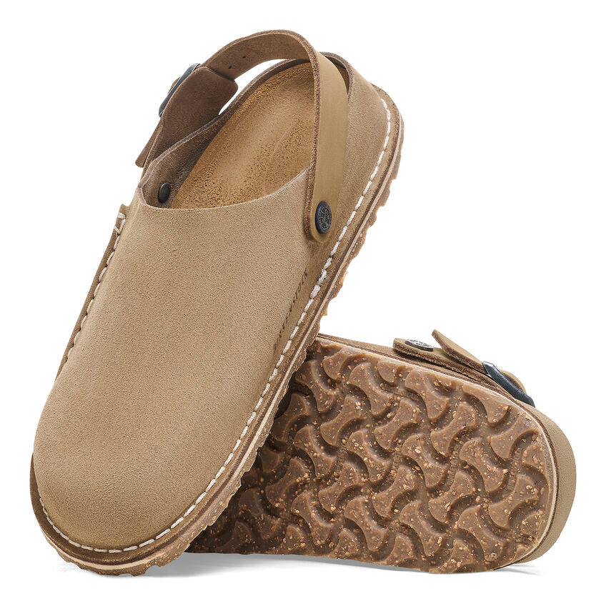 Birkenstock Men's Lutry Premium Suede Leather in Gray Taupe