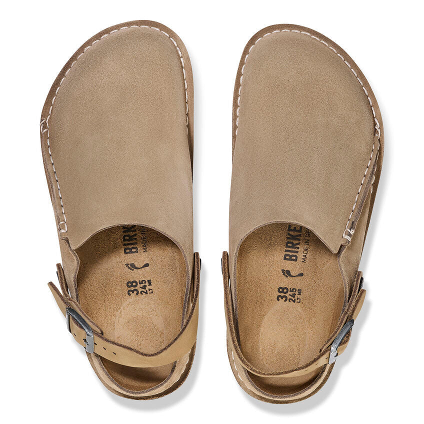 Birkenstock Men's Lutry Premium Suede Leather in Gray Taupe