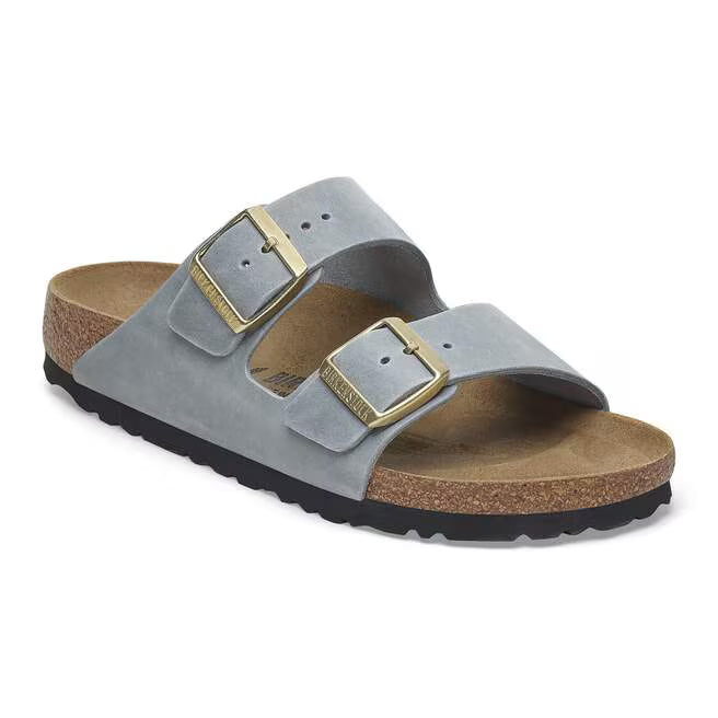 Birkenstock Arizona  Oiled Leather in Basalt Gray
