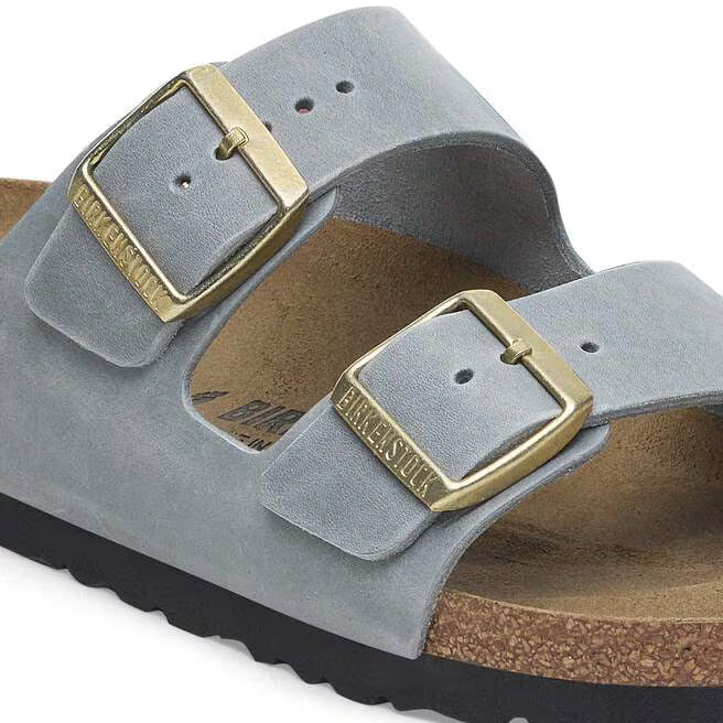 Birkenstock Arizona  Oiled Leather in Basalt Gray