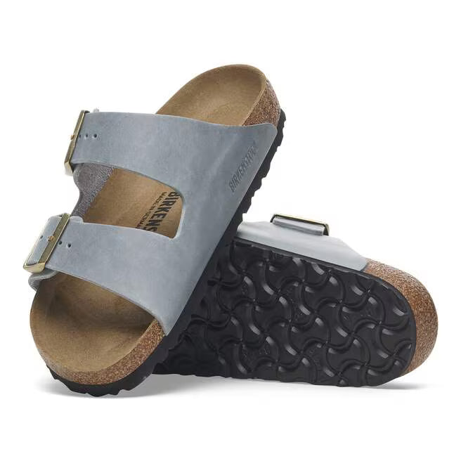 Birkenstock Arizona  Oiled Leather in Basalt Gray