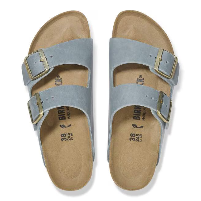 Birkenstock Arizona  Oiled Leather in Basalt Gray