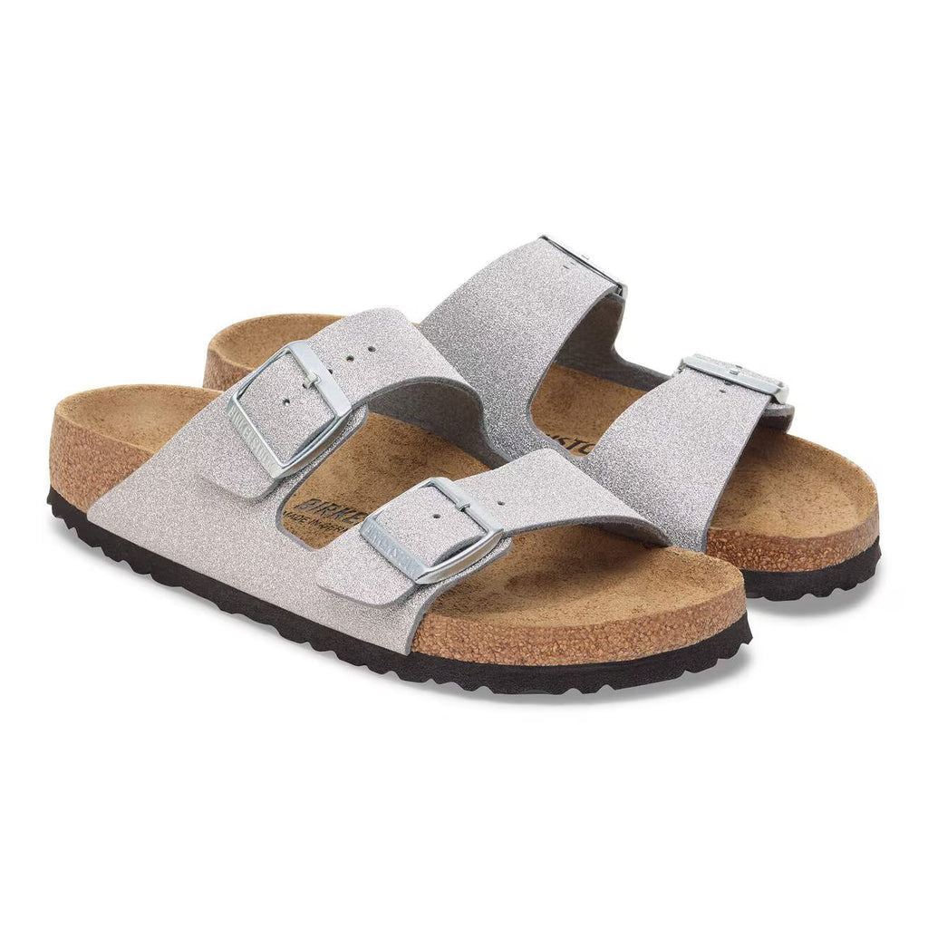 Birkenstock Arizona  Synthetics in Shiny Glitter Silver