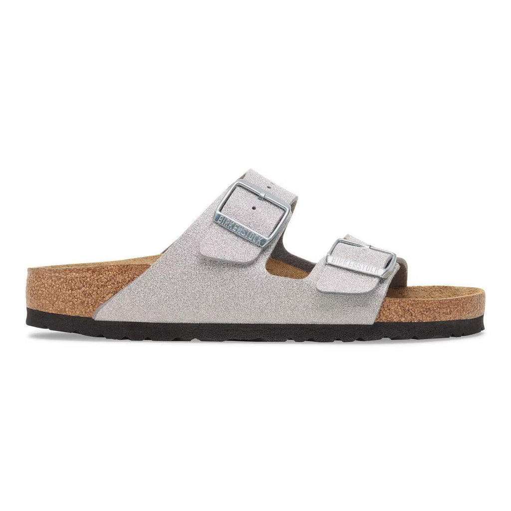 Birkenstock Arizona  Synthetics in Shiny Glitter Silver