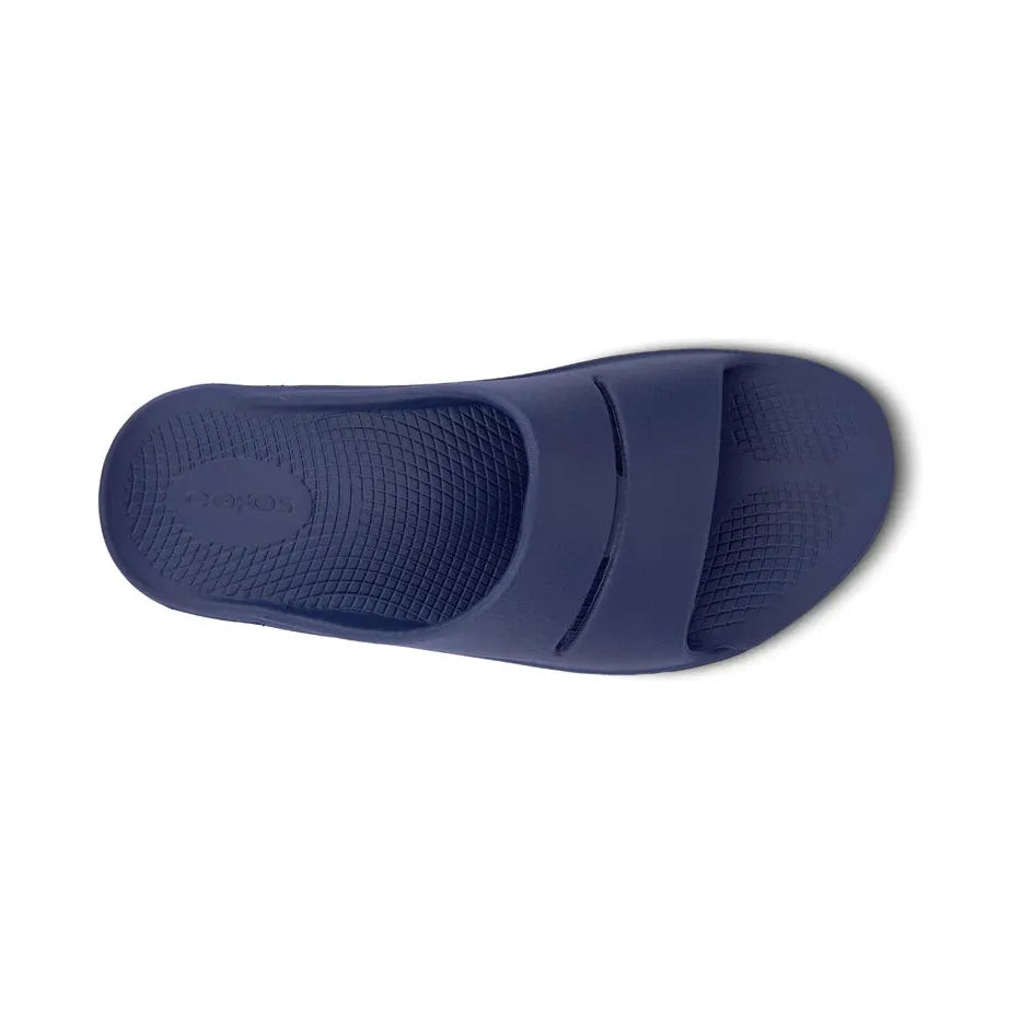 OOFOS Unisex Ooahh Slide Sandals in Navy