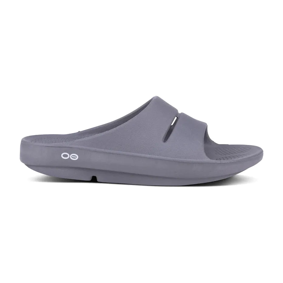 OOFOS Unisex Ooahh Slide Sandals in Slate