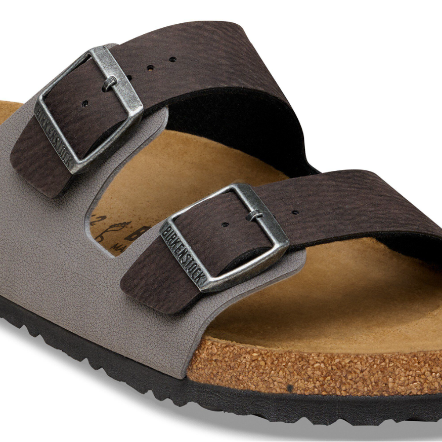 Birkenstock Men's Arizona  Mixed Synthetic Material in Black/Dark Gray