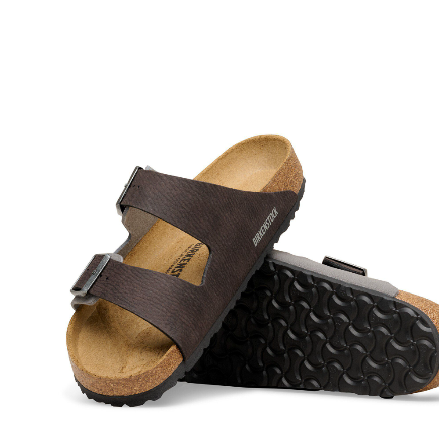 Birkenstock Men's Arizona  Mixed Synthetic Material in Black/Dark Gray