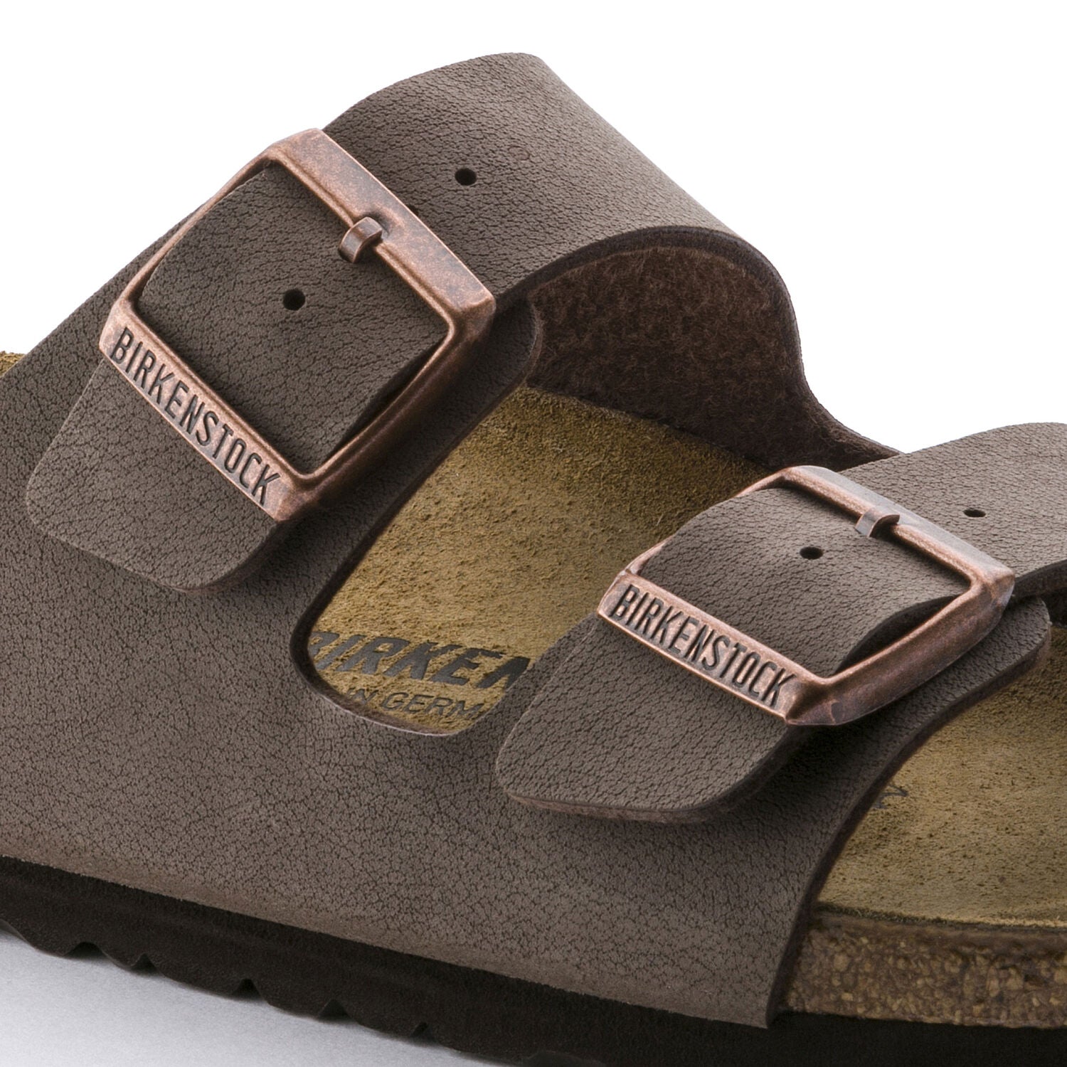 Birkenstock Arizona Birkibuc Classic Footbed Sandal in Mocca