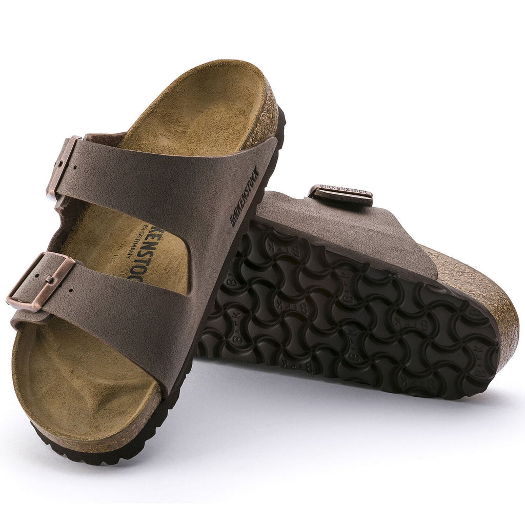 Birkenstock Arizona Birkibuc Classic Footbed Sandal in Mocca