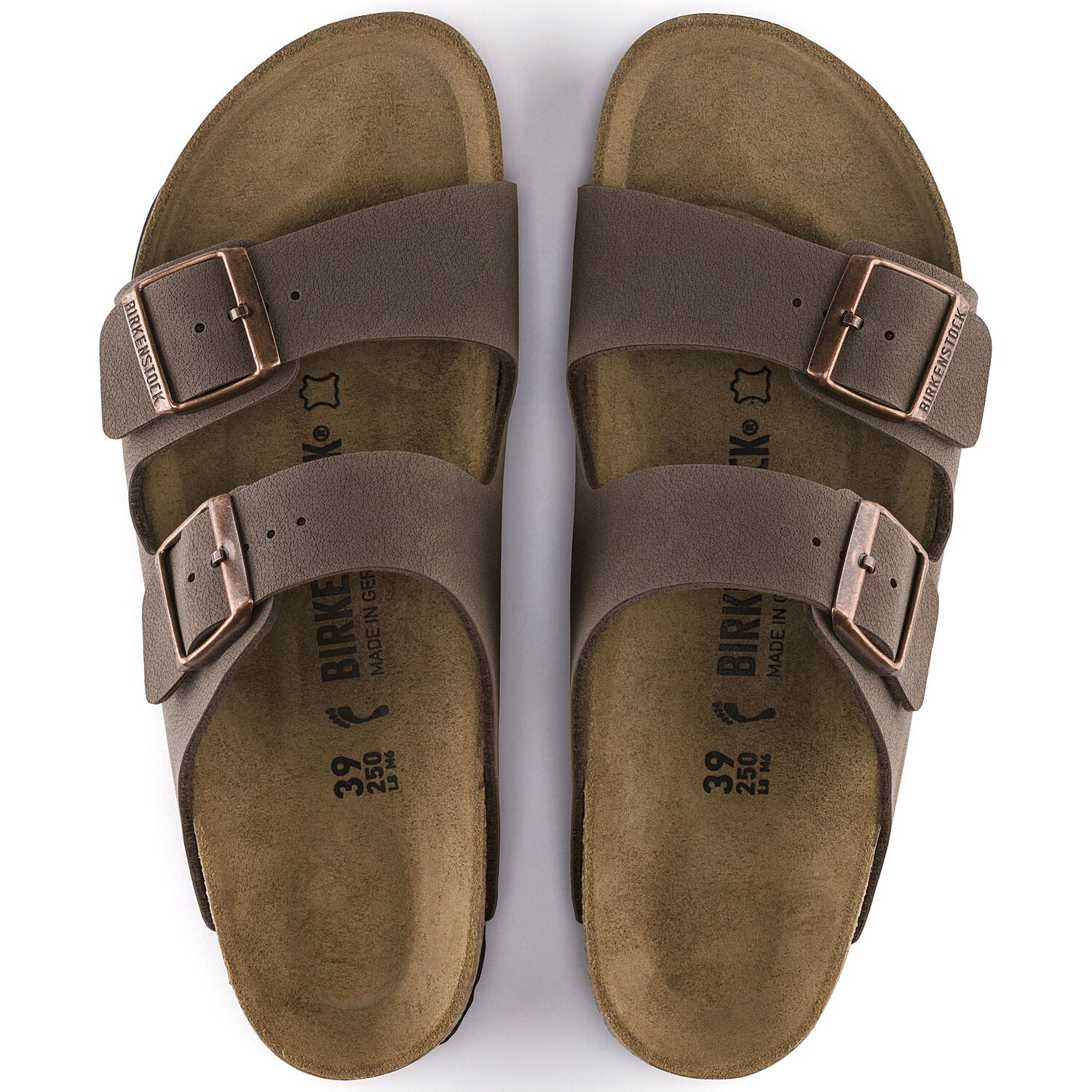 Birkenstock Arizona Birkibuc Classic Footbed Sandal in Mocca