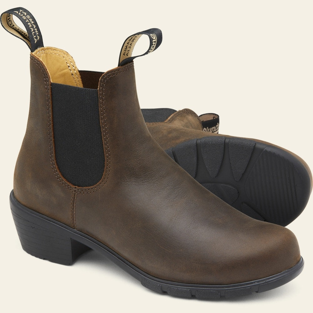 Blundstone Women's Series 1673 Heeled Boots in Antique Brown