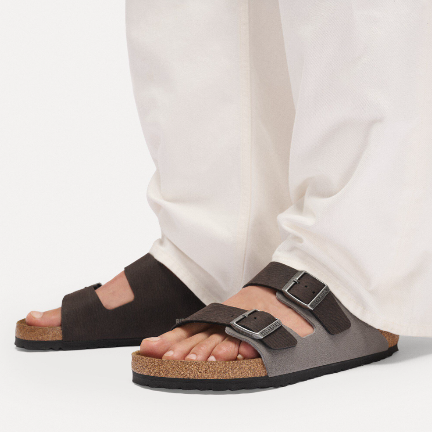 Birkenstock Men's Arizona  Mixed Synthetic Material in Black/Dark Gray