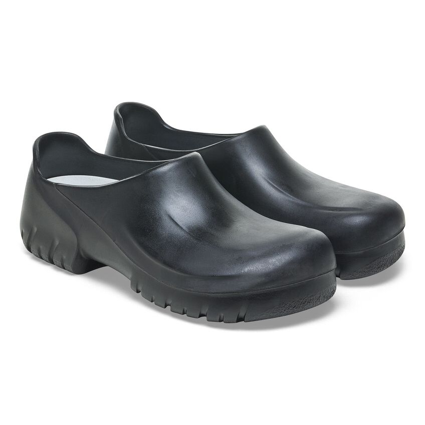 Birkenstock A640 Polyurethane Clog in Black