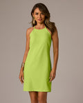 Beyond Travel High Neck Short Dress Wild Lime
