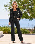 Malibu Modern High-Waist Wide-Leg Pant Black