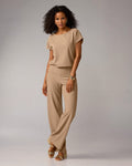 Beyond Travel High Rise Palazzo Pant Natural
