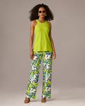 Beyond Travel Print Palazzo Pant Wandering Vines
