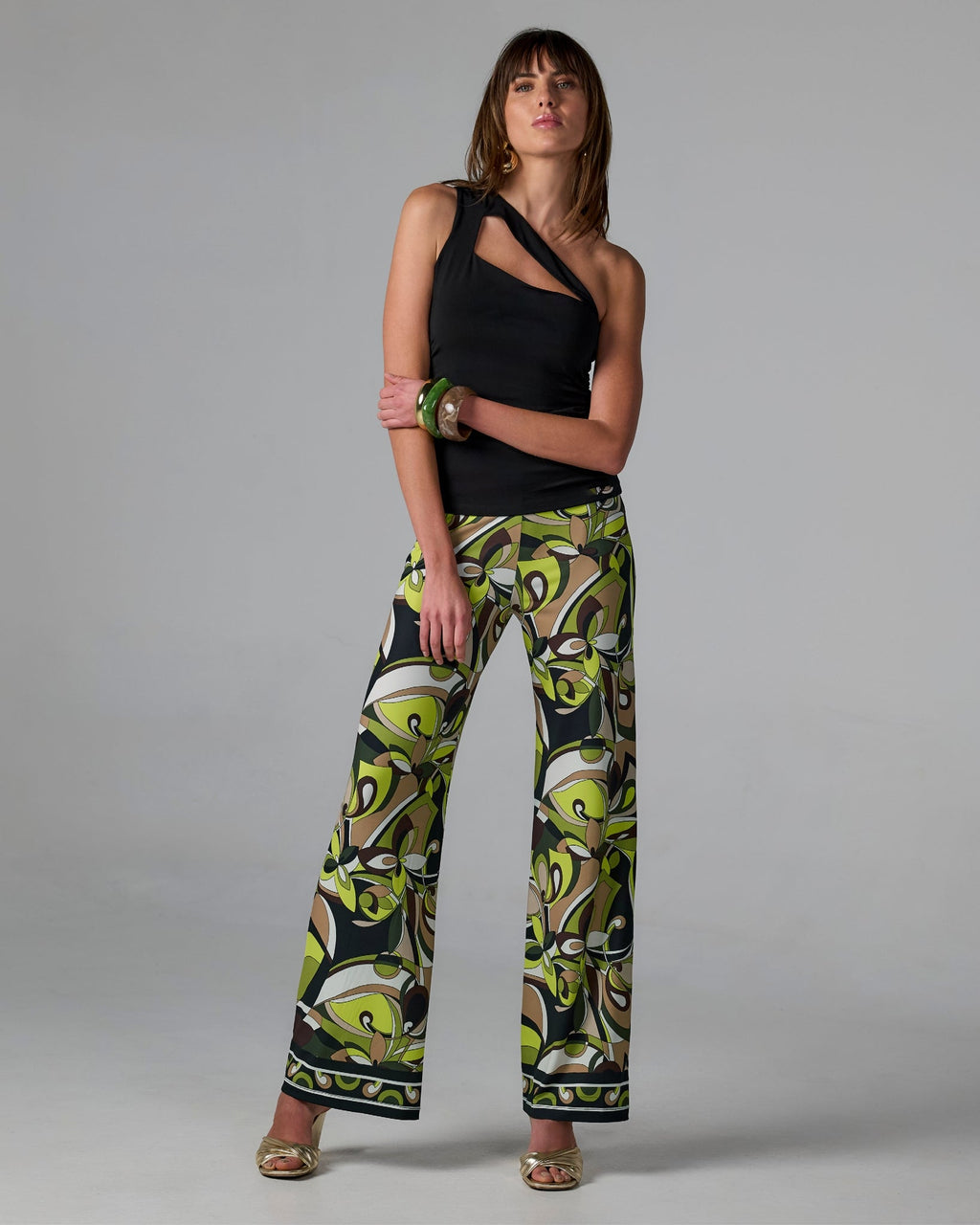 Malibu Print Wide Leg Pant End of Summer Abstract