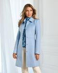 Luxe Collared Waist Shape Topcoat Blue Daze