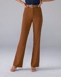 Tailored Crepe Pant Tortoise Shell
