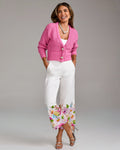 Spring Fling Floral Cropped Wide Leg Trouser Pant Spring Fling Floral
