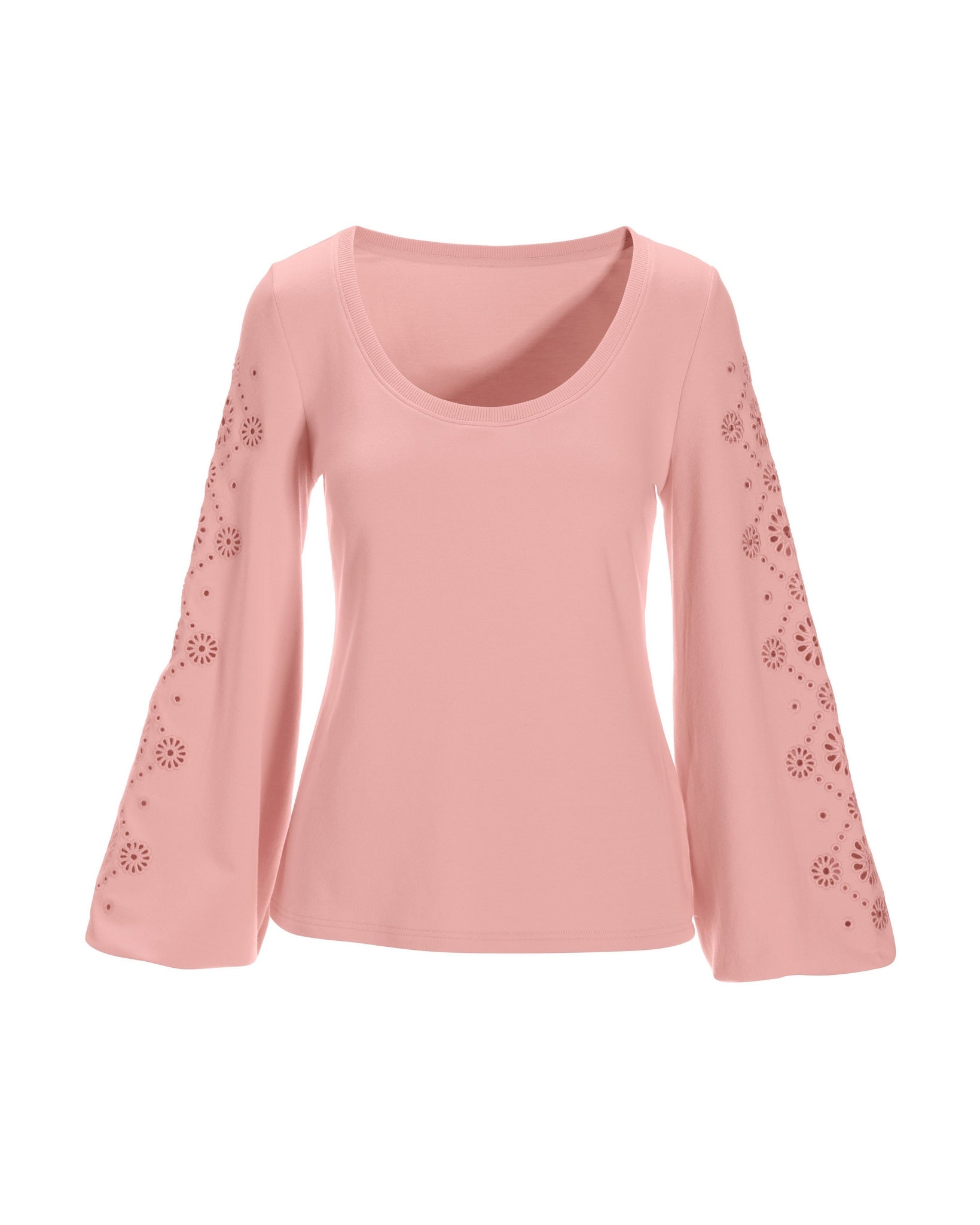 Eyelet-Sleeve Sweatshirt Almond Blossom