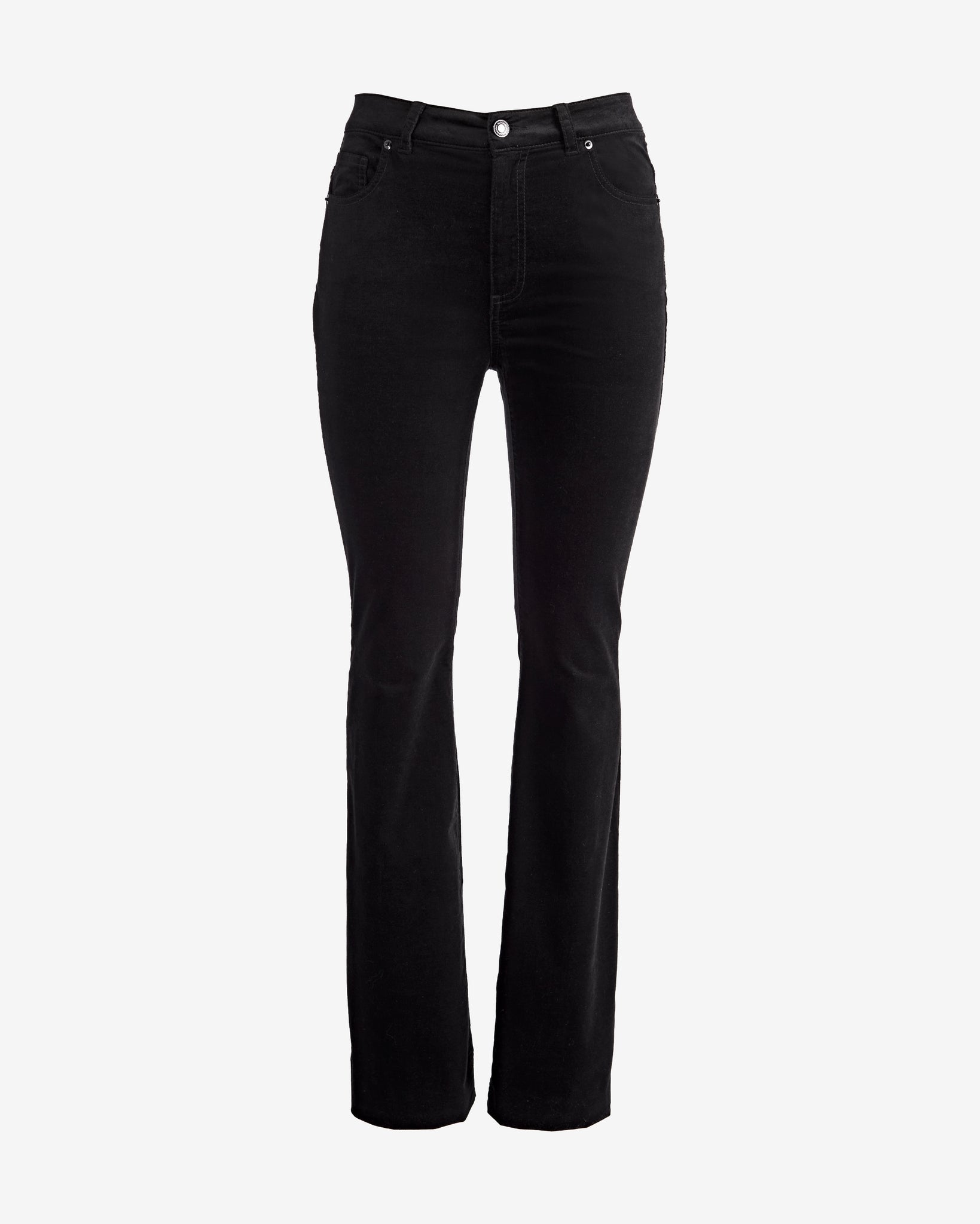Newport Slim Straight Velvet Pant Black