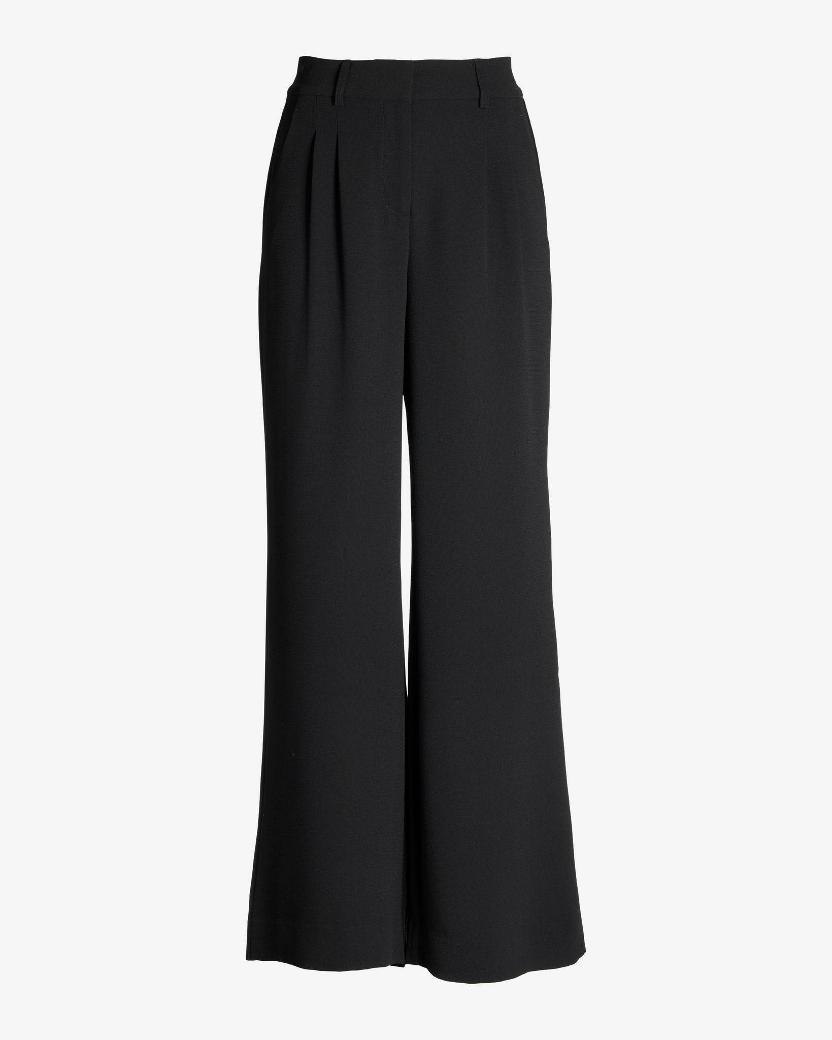 Malibu Wide Leg Effortless Drape Trouser Pant Black