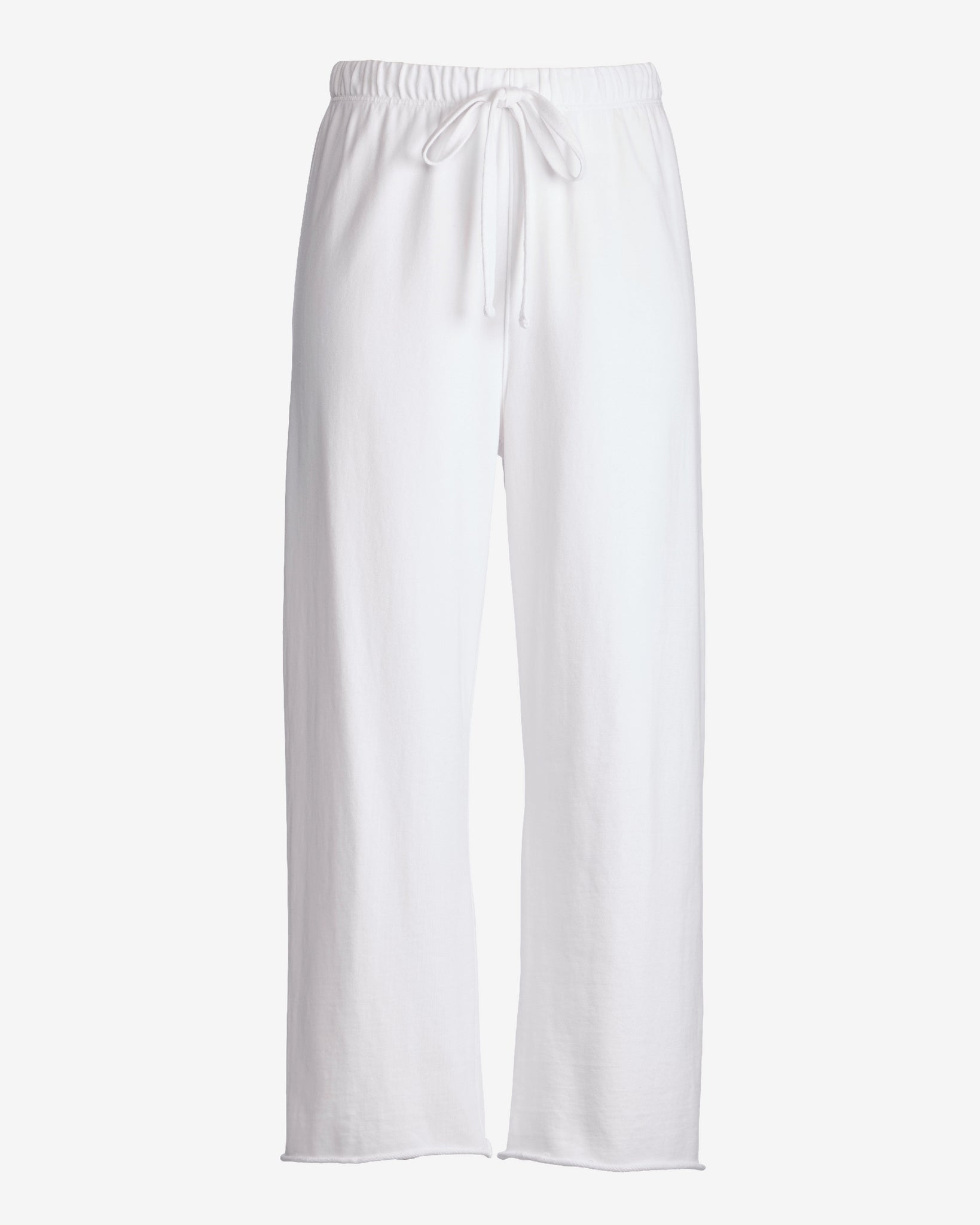 Cotton Comfort Wide Leg Lounge Pant White