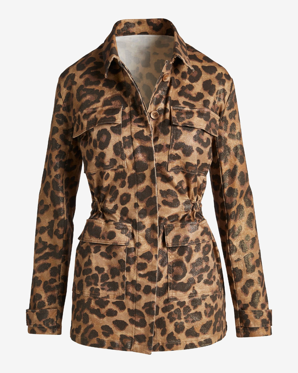 Metallic Cheetah Utility Jacket Gilded Cheetah