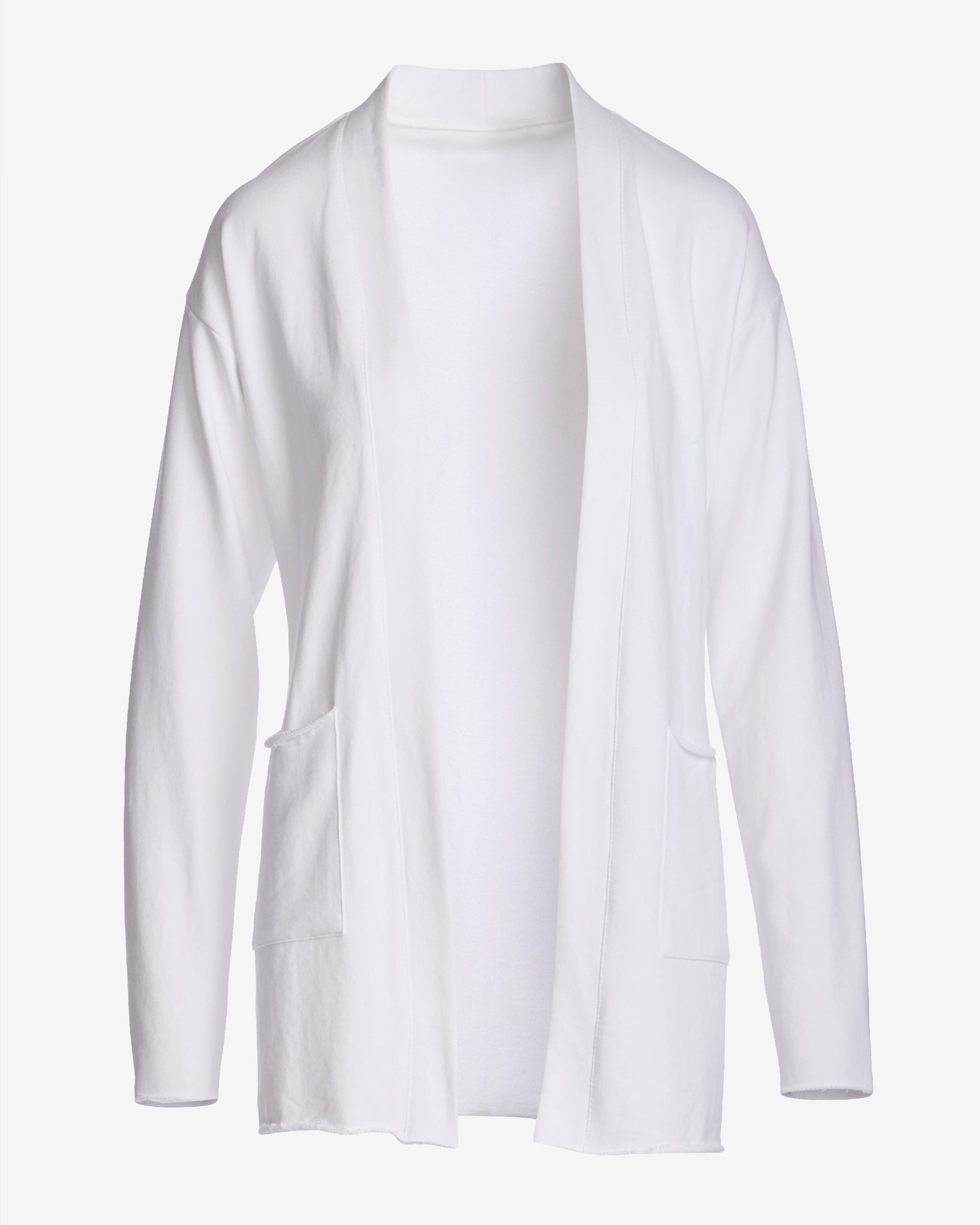 Cotton Comfort Pocket Cardigan White