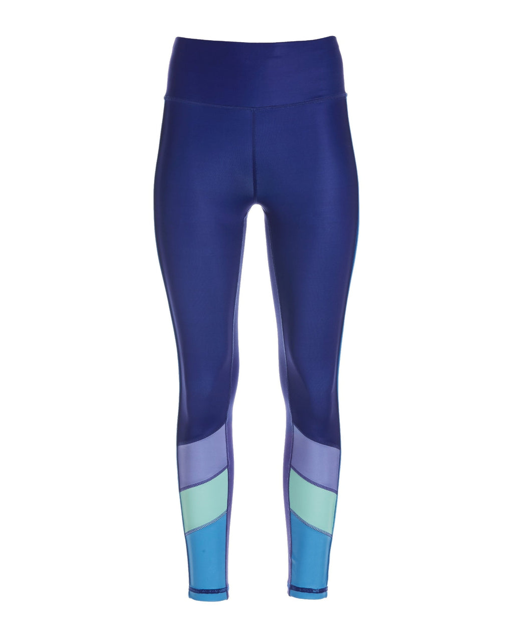 B-Active Color Block High Waist Legging Blue Multi
