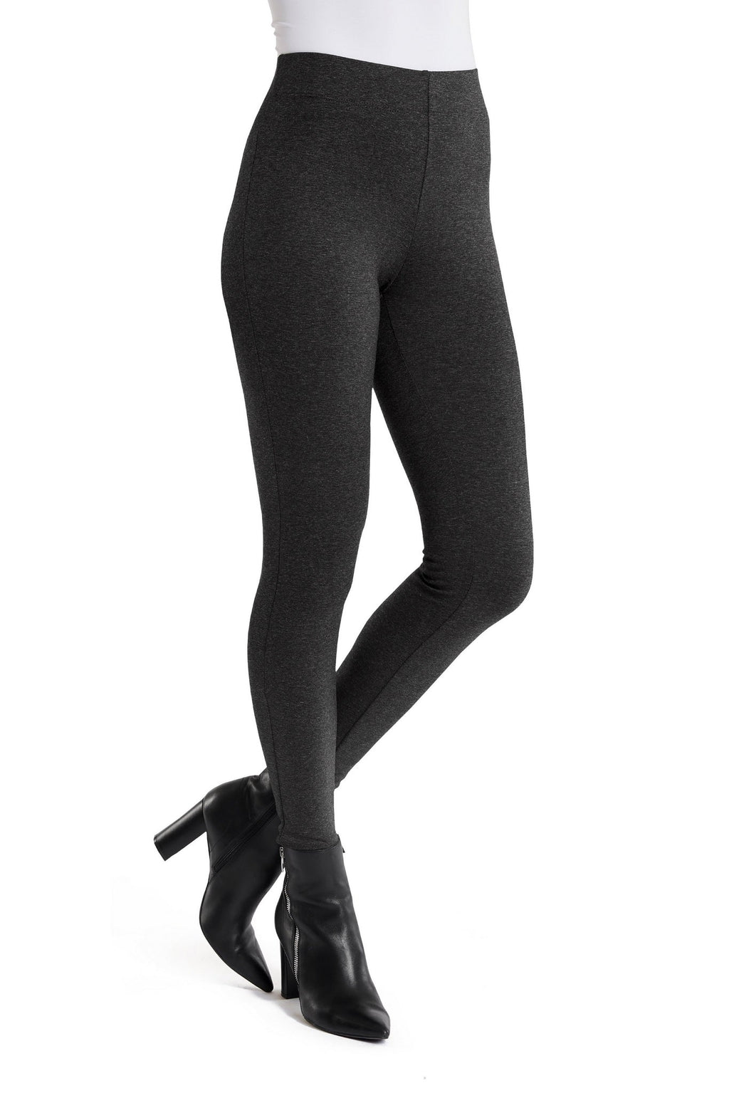 Knit Ponte Pull On Legging Charcoal Gray